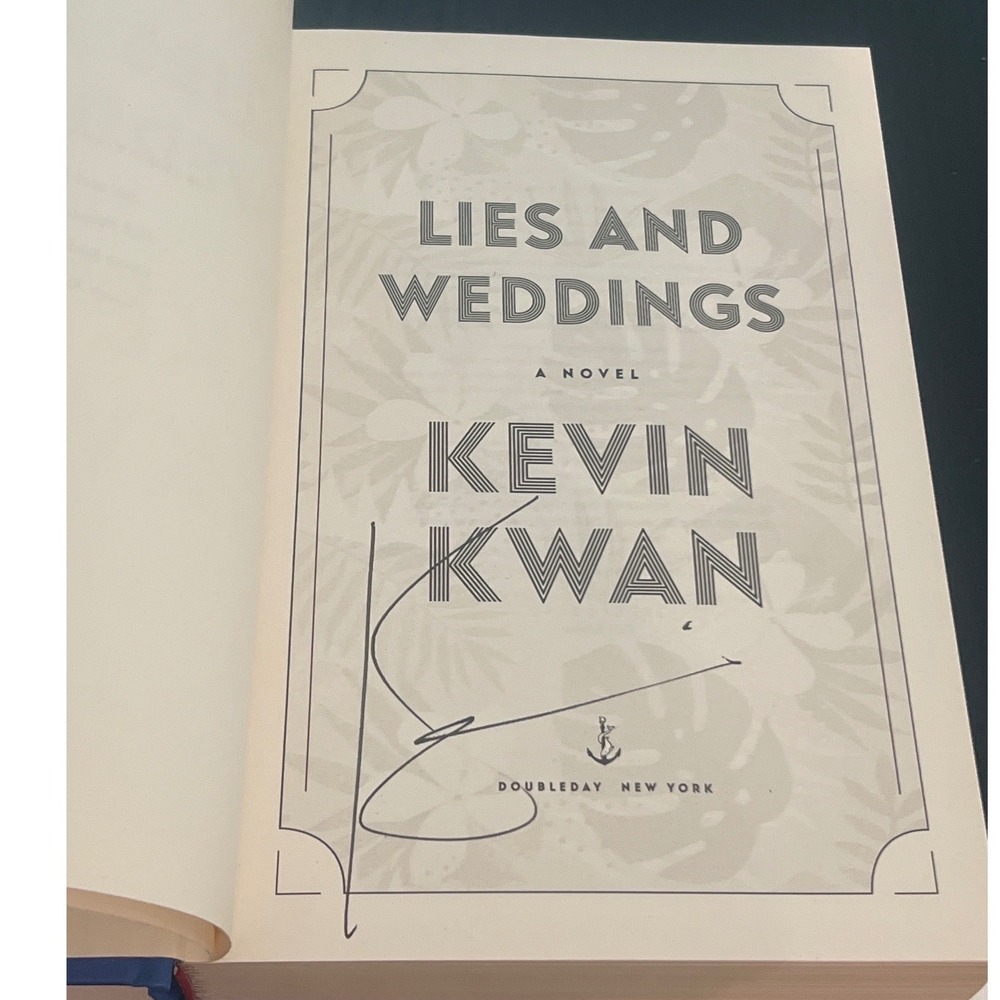 Lies and Weddings Kevin Kwan Signed Hardcover First Edition Novel 2024 - Picture 3 of 5